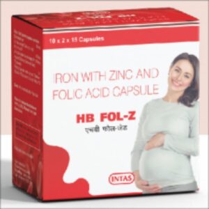 HB Fol-Z (Iron with Zinc and Folic Acid Capsules, Intas)