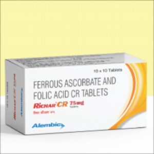 Richar CR 75mg (Ferrous Ascorbate and Folic Acid CR Tablets)